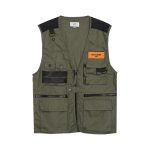 Sleeveless-Multiple-Pockets-Vest-Khaki